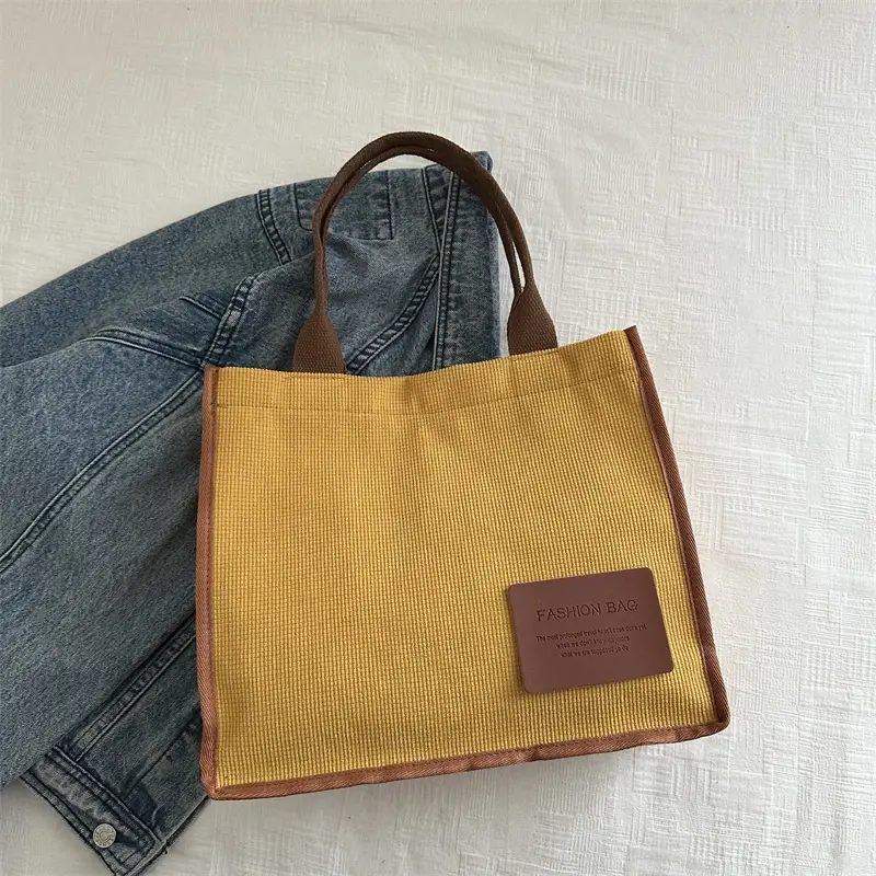 2025 Purple Canvas Tote Bag Large Capacity Women - Image 4