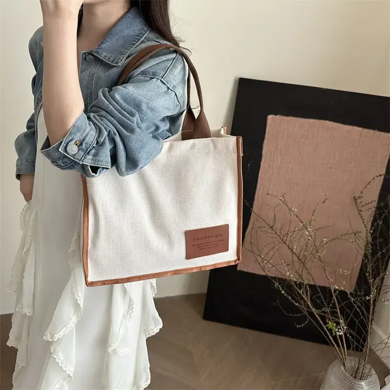Casual Canvas Tote Bag Large Capacity Literary Korean Style - Image 10