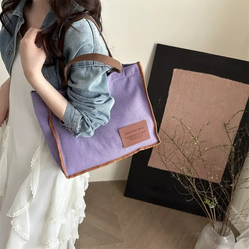 Casual Canvas Tote Bag Large Capacity Literary Korean Style - Image 11
