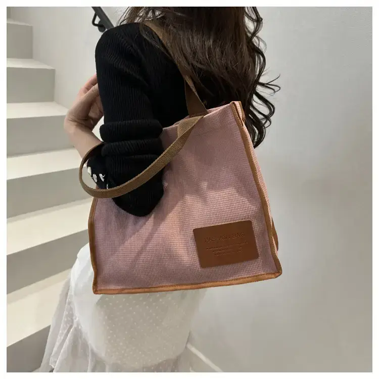 Casual Canvas Tote Bag Large Capacity Literary Korean Style — feature 15