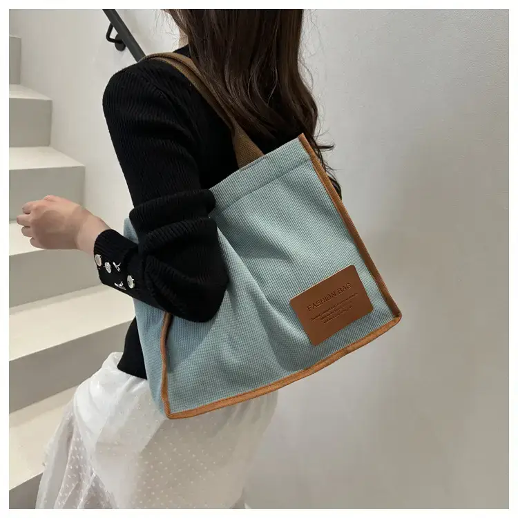 Casual Canvas Tote Bag Large Capacity Literary Korean Style — feature 19