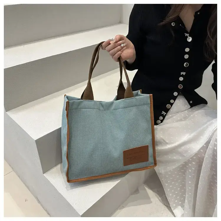 Casual Canvas Tote Bag Large Capacity Literary Korean Style — feature 20