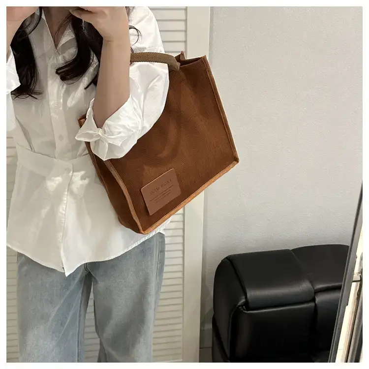 Casual Canvas Tote Bag Large Capacity Literary Korean Style — feature 22