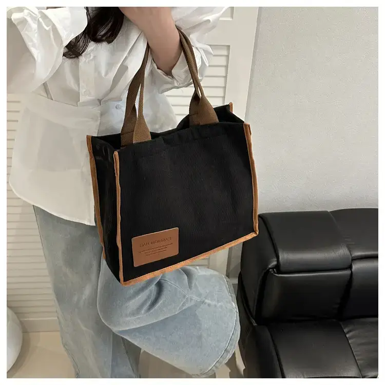 Casual Canvas Tote Bag Large Capacity Literary Korean Style — feature 24