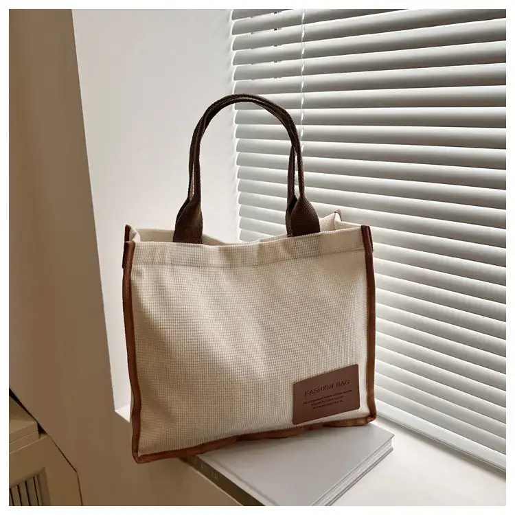 Casual Canvas Tote Bag Large Capacity Literary Korean Style — feature 26