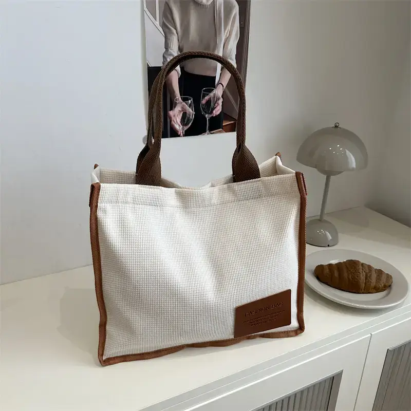 Casual Canvas Tote Bag Large Capacity Literary Korean Style - Image 2