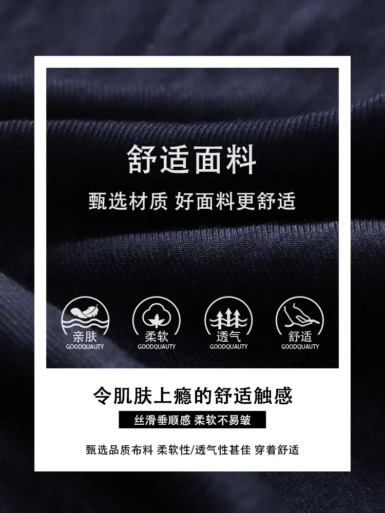 Dark Blue Tencel Wide Leg Pants for Women 2026