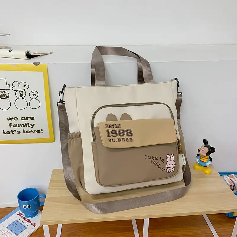 New Primary School Students Canvas Tote Bags Large Capacity — feature 7