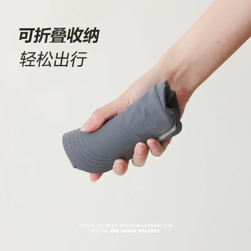 Men's Stubble Cap Grey Breathable Sports Hat - Image 7