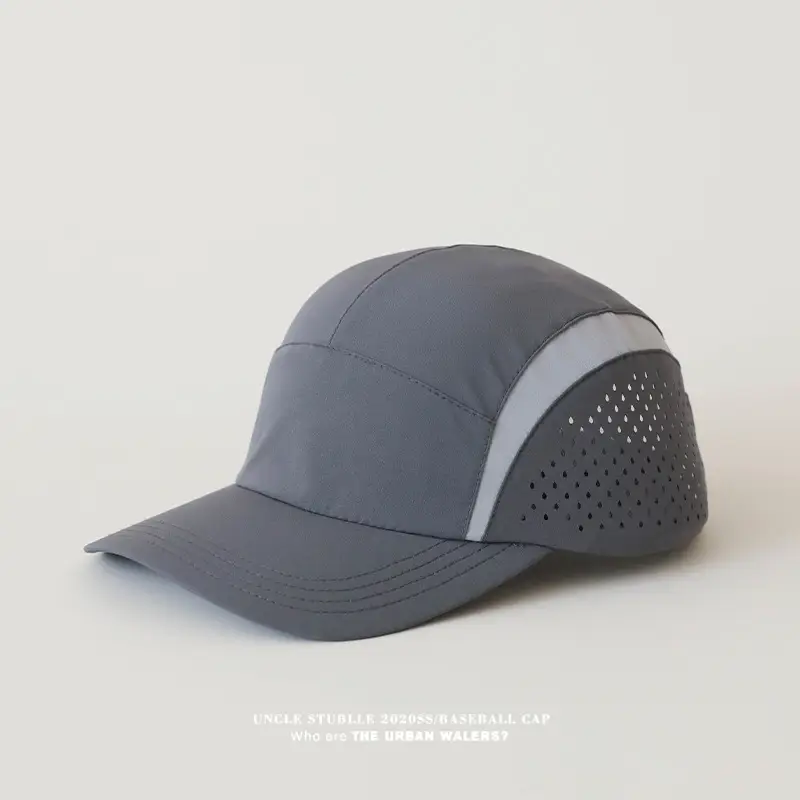 Men's Stubble Cap Grey Breathable Sports Hat — feature 10