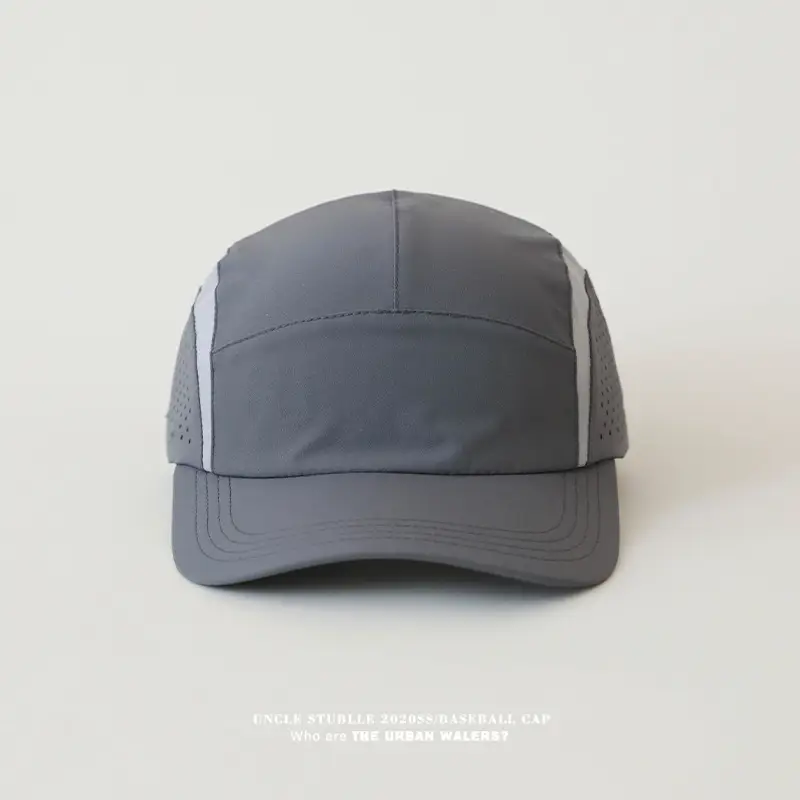 Men's Stubble Cap Grey Breathable Sports Hat — feature 11