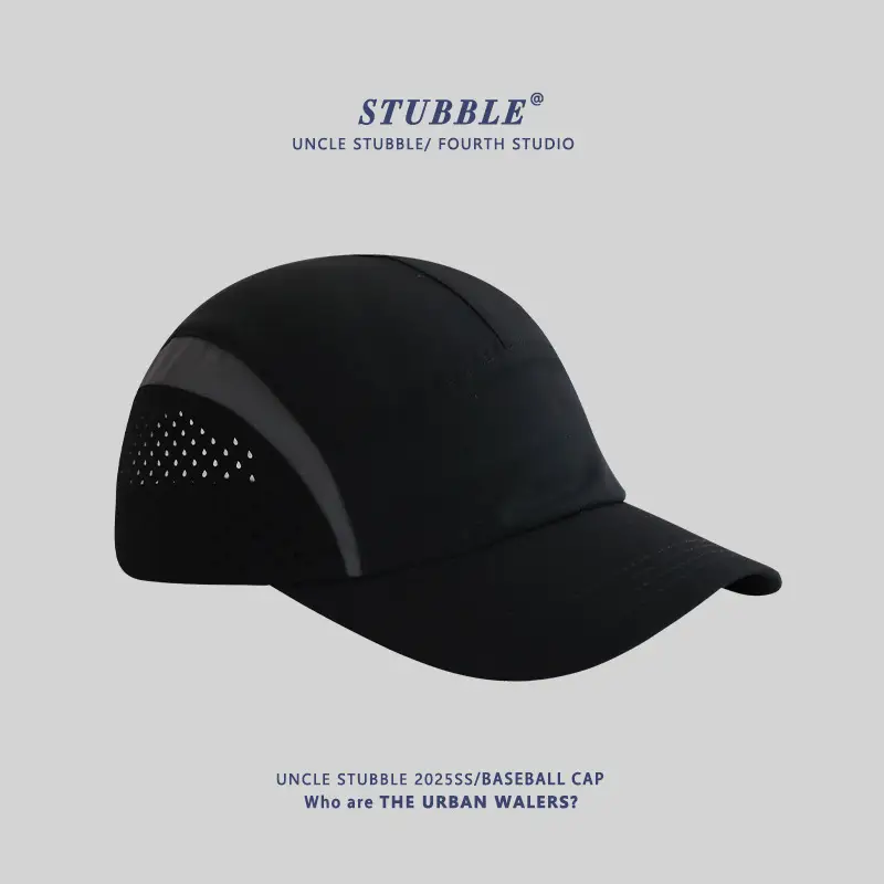 Men's Stubble Cap Grey Breathable Sports Hat - Image 3