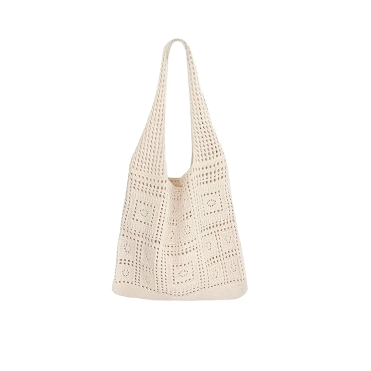 Red Knitted Hollow Shoulder Bag for Women - Image 5