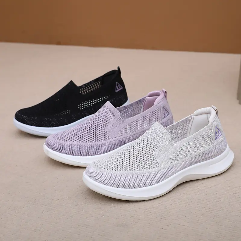 Summer New Style Women's Casual Sneakers, Solid Color Versatile Slip-On Comfortable Soft-Soled Mom Shoes - Image 7