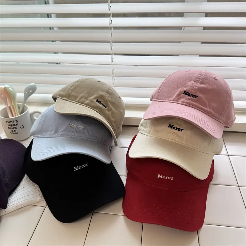 American-style Beige Letter Cap for Women Men - Image 9