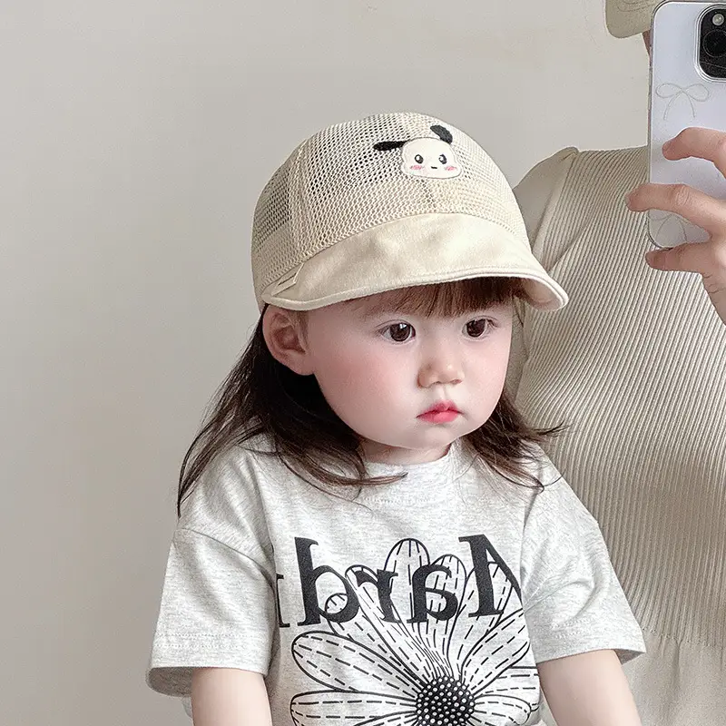 Girls Mesh Sun Hat with Brim Cap - Image 6