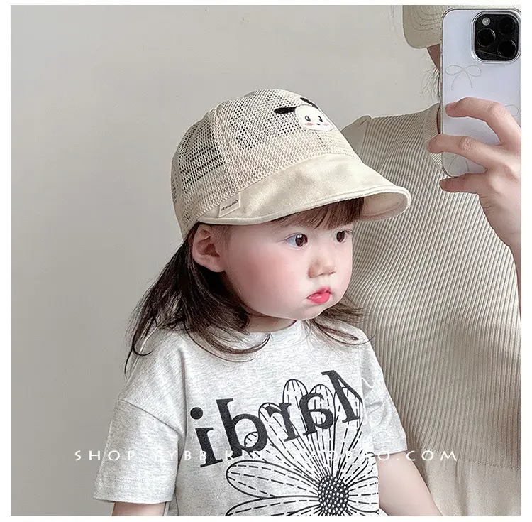 Girls Mesh Sun Hat with Brim Cap — feature 1