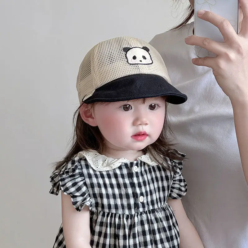 Girls Mesh Sun Hat with Brim Cap - Image 2
