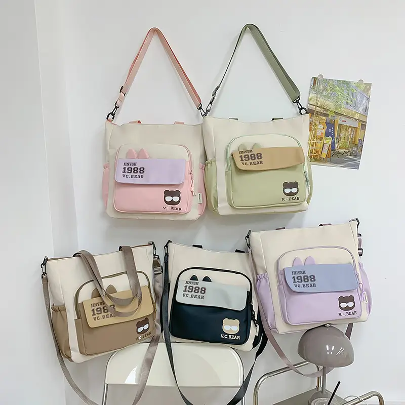 Korean Style Large Cap Bag for Students Crossbody Satchel — feature 2