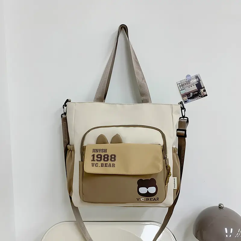 Korean Style Large Cap Bag for Students Crossbody Satchel — feature 8