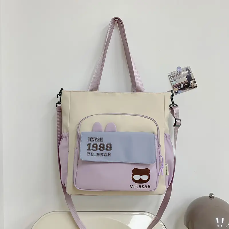 Korean Style Large Cap Bag for Students Crossbody Satchel - Image 3