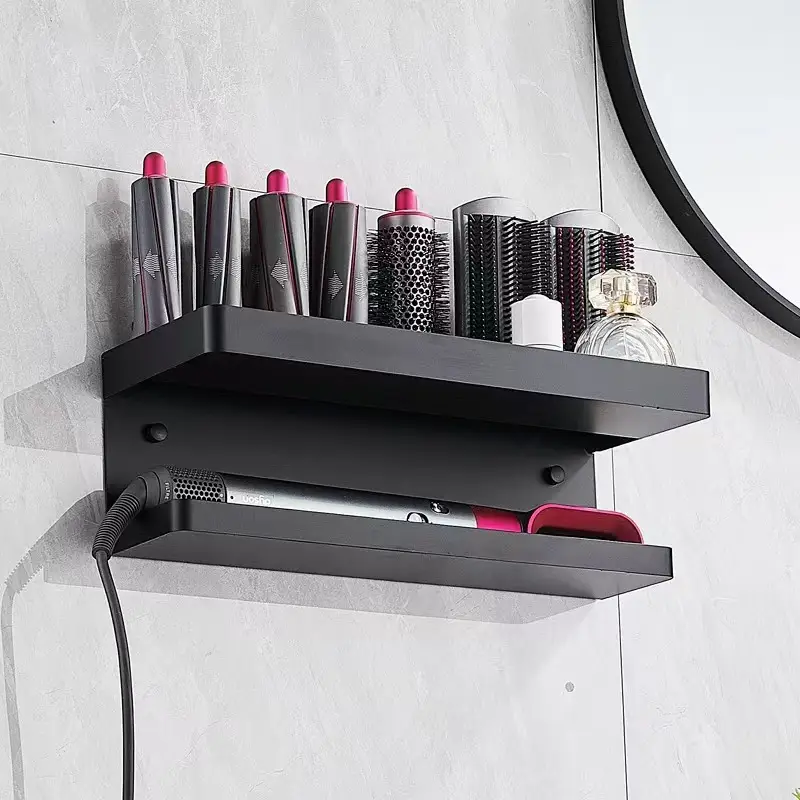 Dyson Curling Iron Holder Punch-Free Bathroom Rack Bathroom Storage Styling Hairdresser Dyson Storage Rack