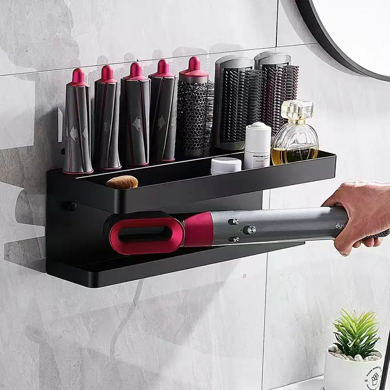 Dyson Curling Iron Holder Punch-Free Bathroom Rack Bathroom Storage Styling Hairdresser Dyson Storage Rack