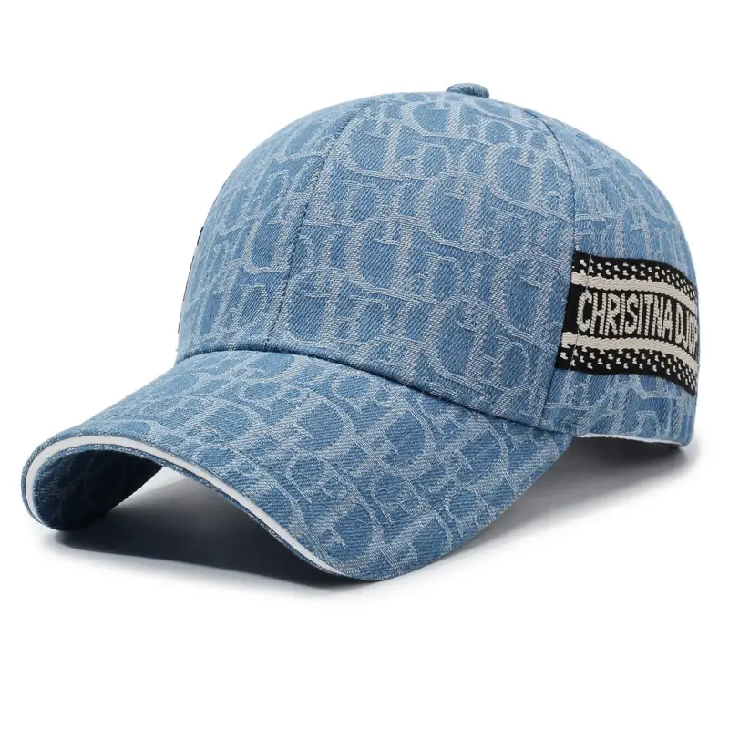 Christmas Letter Baseball Cap Blue Unisex Summer Hat