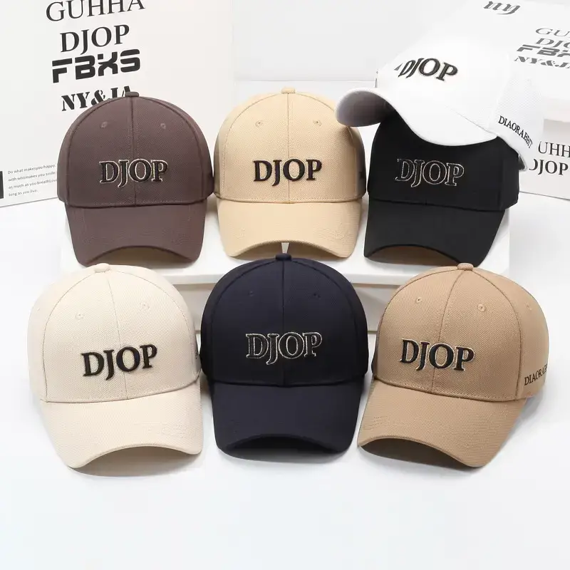 Men's Black Embroidered Baseball Cap with Korean Logo - Image 9