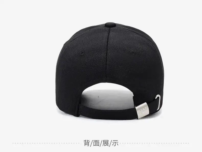 Men's Black Embroidered Baseball Cap with Korean Logo — feature 12