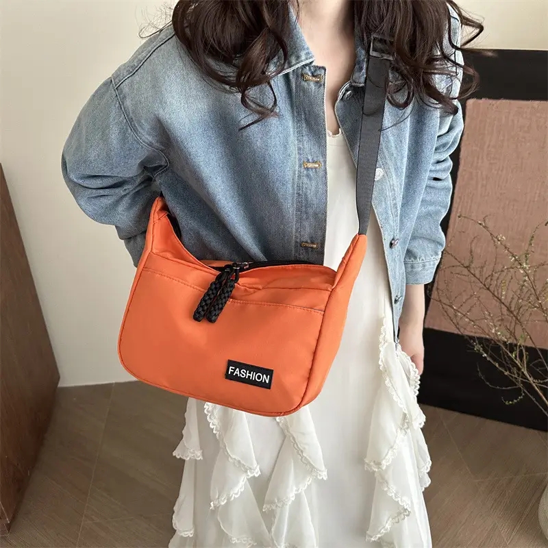 Lightweight Blue Canvas Shoulder Crossbody Bag for Women - Image 7