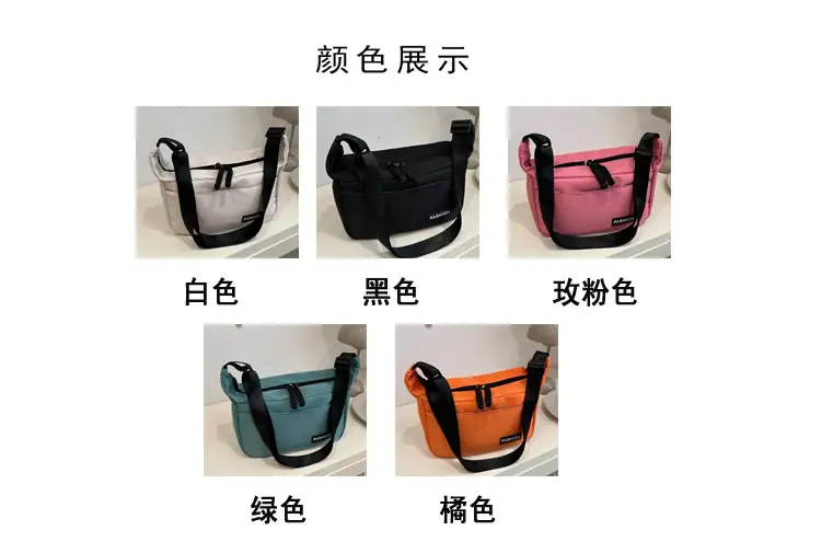 Lightweight Blue Canvas Shoulder Crossbody Bag for Women — feature 1