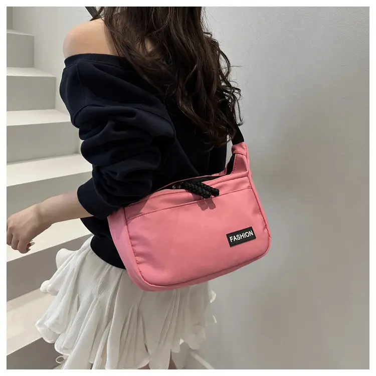 Lightweight Blue Canvas Shoulder Crossbody Bag for Women — feature 15
