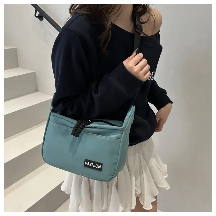 Lightweight Blue Canvas Shoulder Crossbody Bag for Women — feature 17