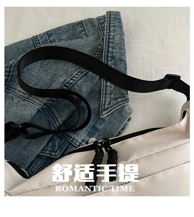 Lightweight Blue Canvas Shoulder Crossbody Bag for Women — feature 3