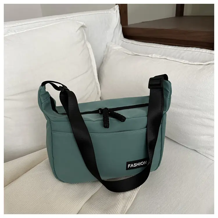 Lightweight Blue Canvas Shoulder Crossbody Bag for Women - Image 3