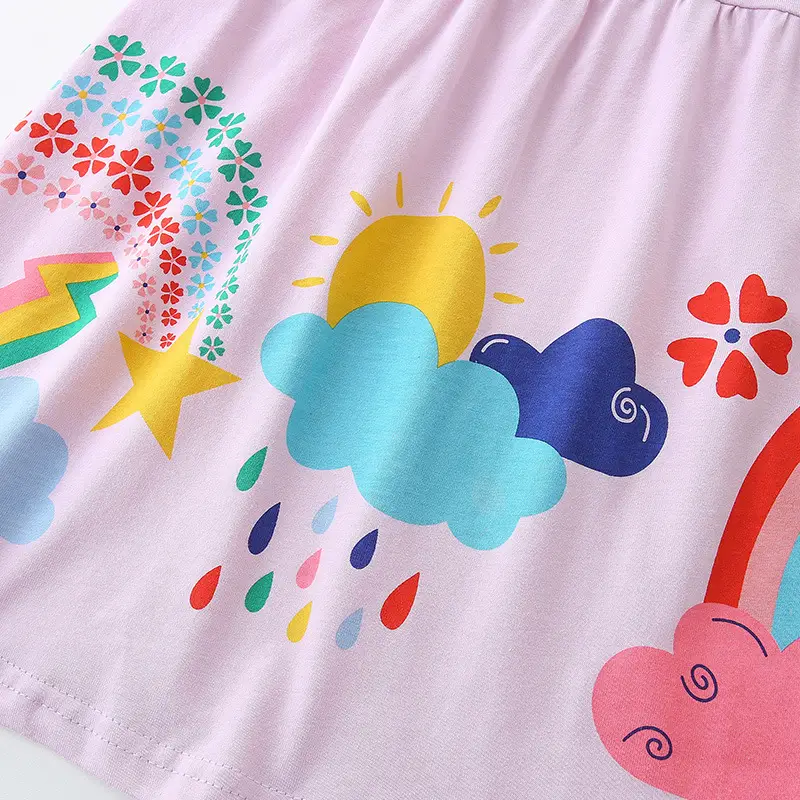 Girls' Cartoon Print Princess Dress 26 Summer - Image 5