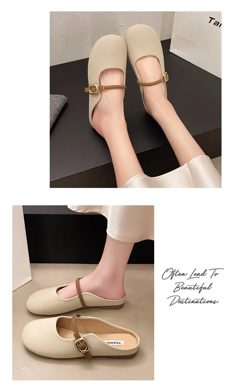 Women's Mary Jane Slip-on Slippers Beige 2025 — feature 1