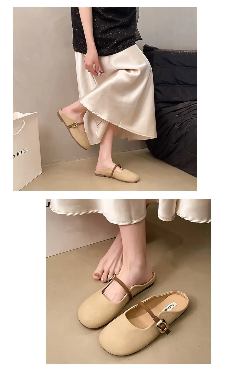 Women's Mary Jane Slip-on Slippers Beige 2025 — feature 10