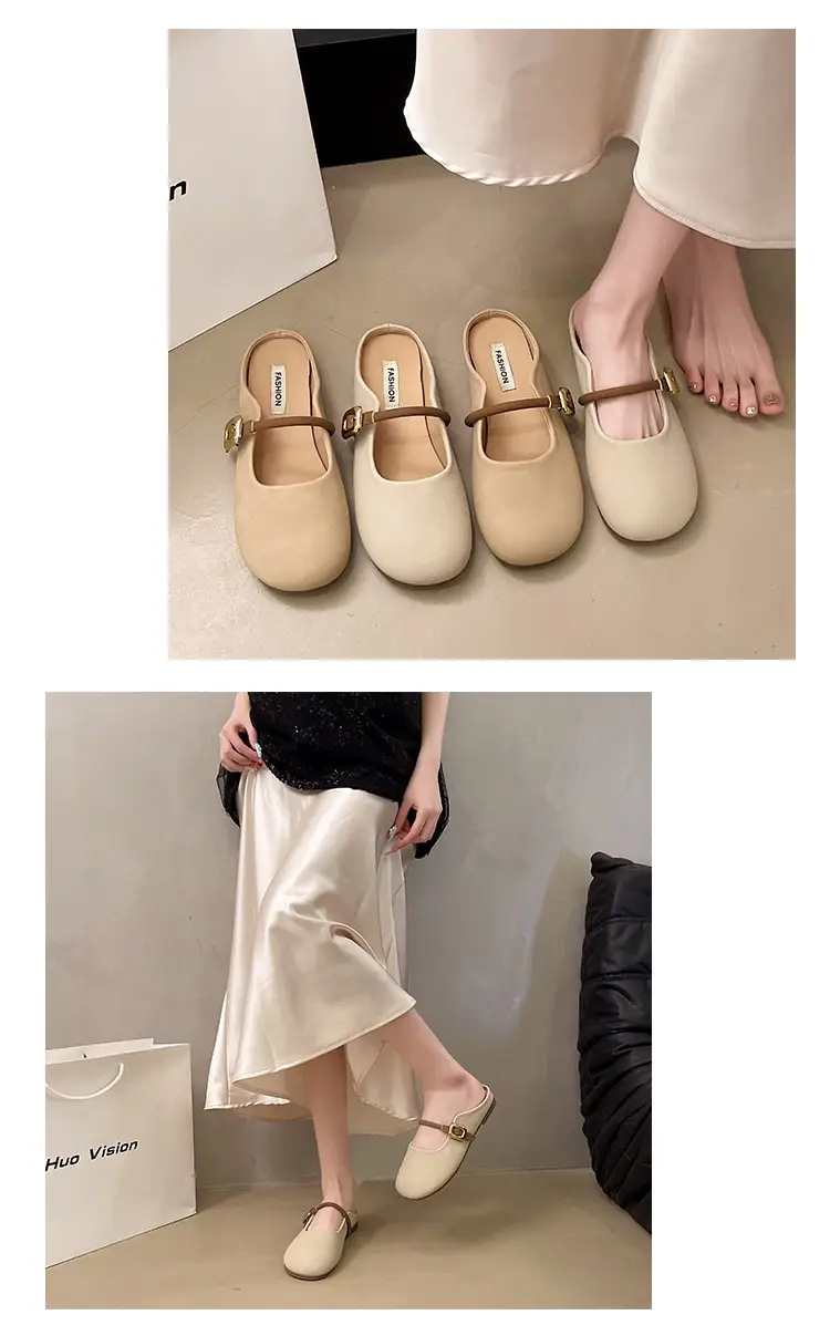Women's Mary Jane Slip-on Slippers Beige 2025 — feature 2