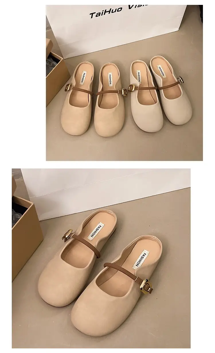 Women's Mary Jane Slip-on Slippers Beige 2025 — feature 3