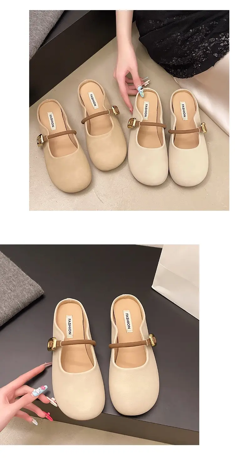 Women's Mary Jane Slip-on Slippers Beige 2025 — feature 4
