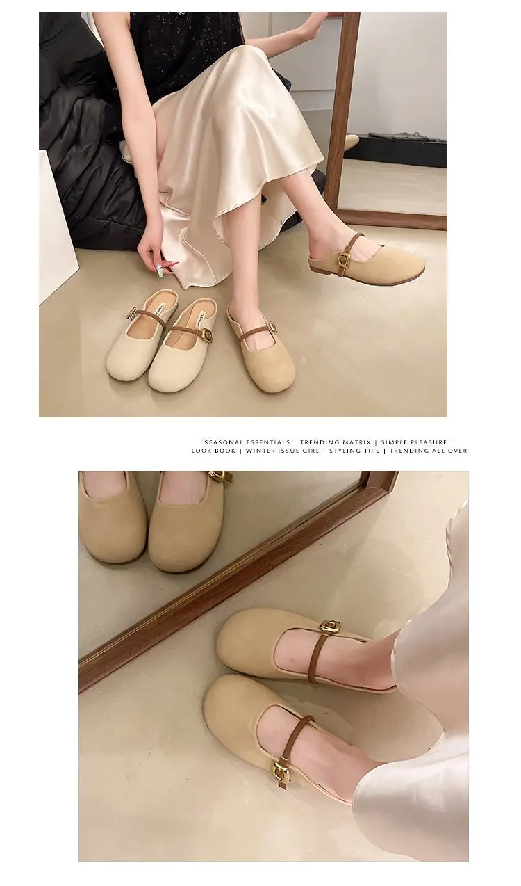 Women's Mary Jane Slip-on Slippers Beige 2025 — feature 5