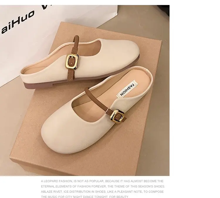 Women's Mary Jane Slip-on Slippers Beige 2025 — feature 8
