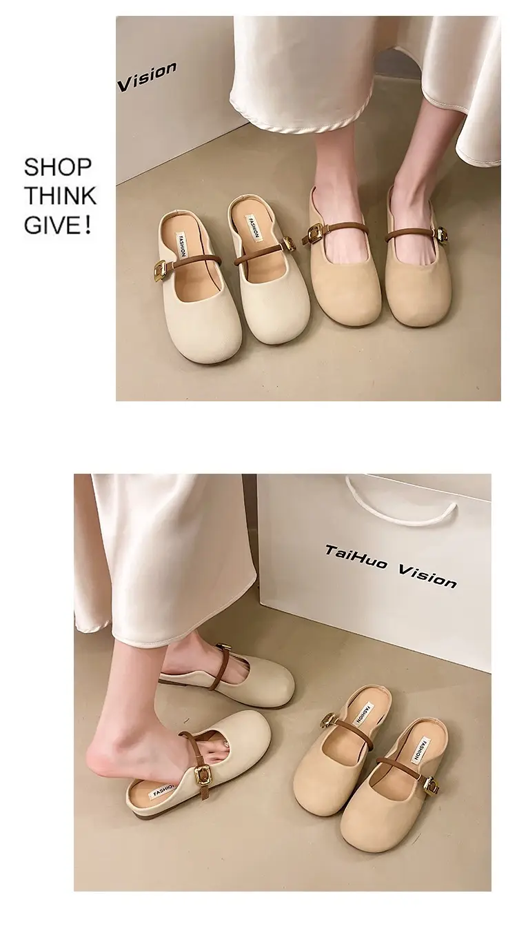 Women's Mary Jane Slip-on Slippers Beige 2025 — feature 9