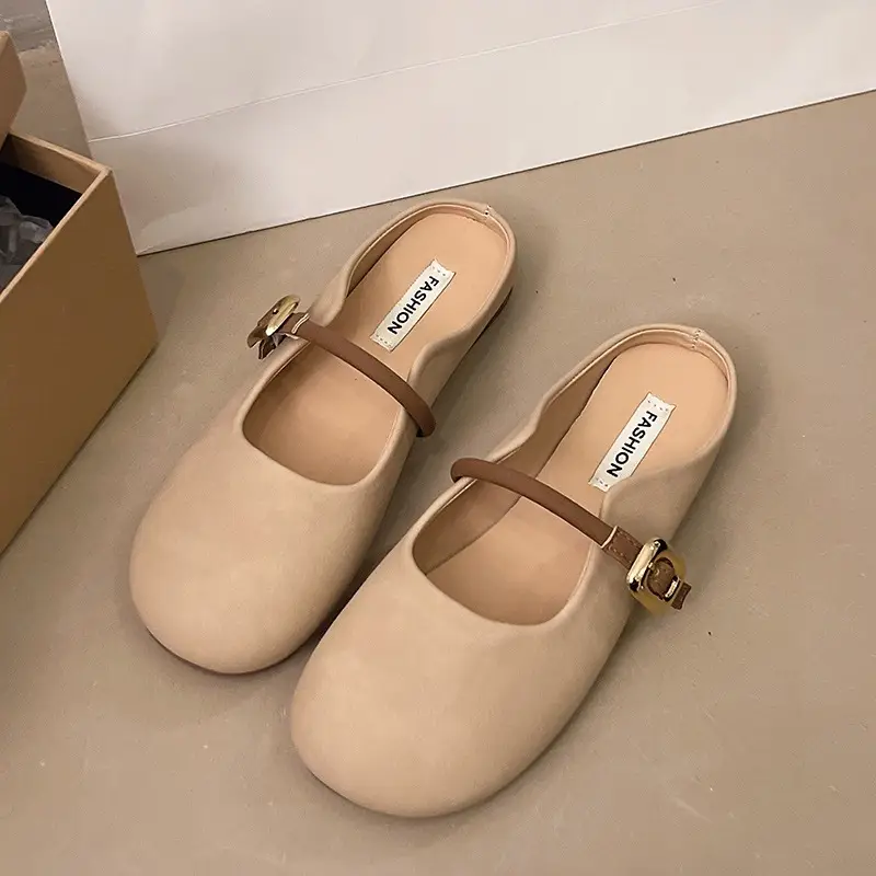 Women's Mary Jane Slip-on Slippers Beige 2025 - Image 2