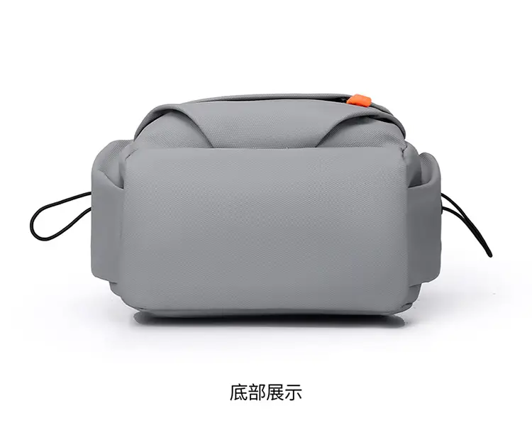 Men's Lightweight Crossbody Bag Black Orange Oxford Cloth — feature 27