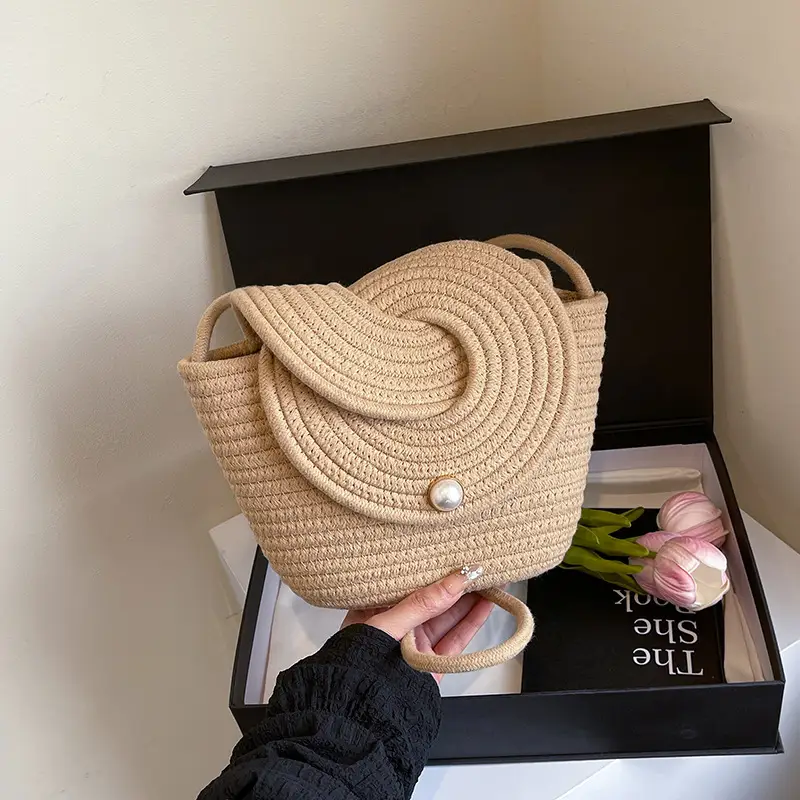 Pearl Pearl Flap Crossbody Bag for Women