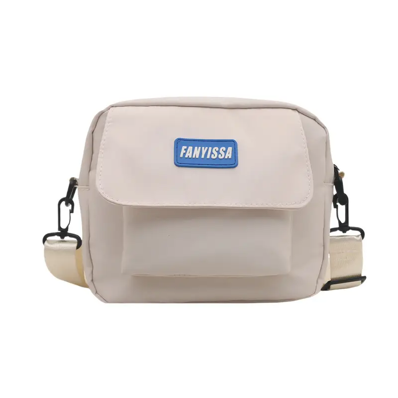 Japanese Style Crossbody Bag Black White 2025 Summer Canvas