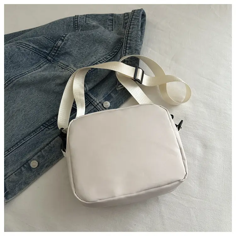 Japanese Style Crossbody Bag Black White 2025 Summer Canvas — feature 8
